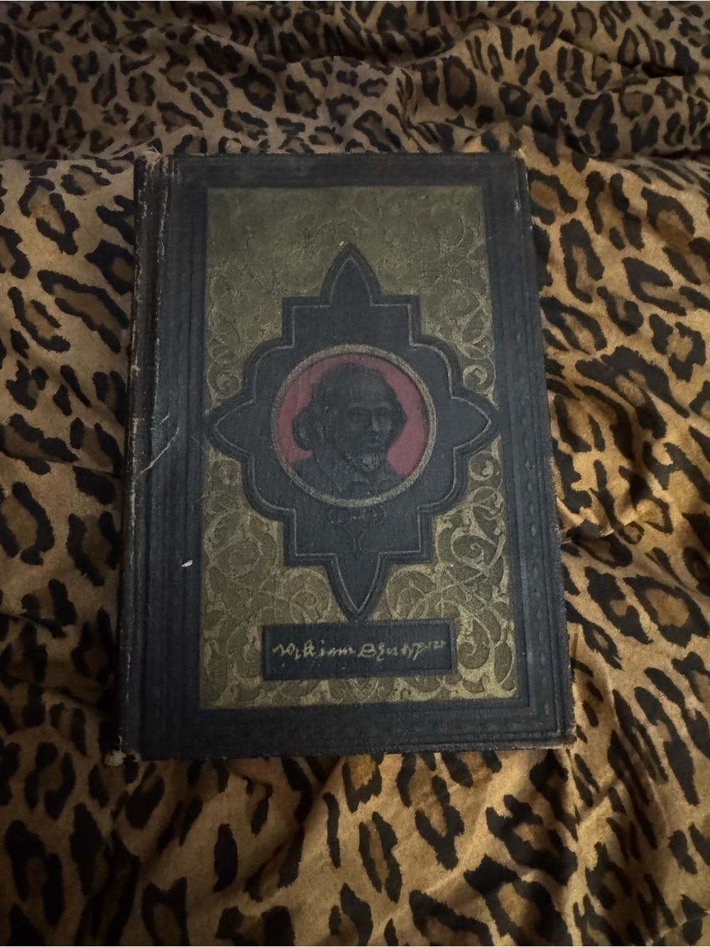 Vintage Decorative Black and Gold Hardcover Accent Book
